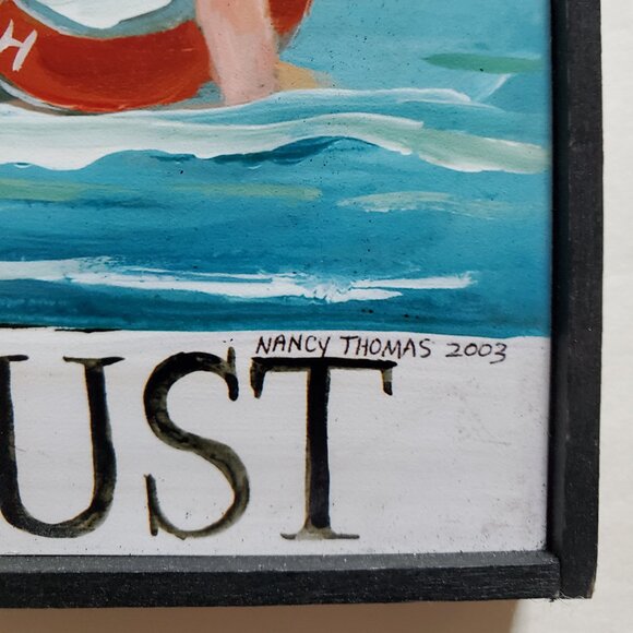 Nancy Thomas 2003 August Plaque from Children's Series (Beach) - Picture 2 of 8